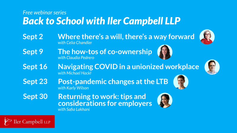 Free webinar series: Back to School with Iler Campbell LLP