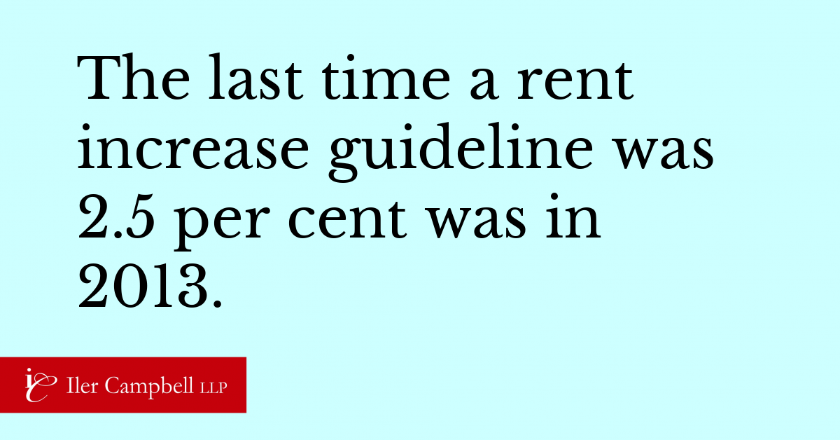 The Last Time A Rent Increase Guideline Was 25 Pe 