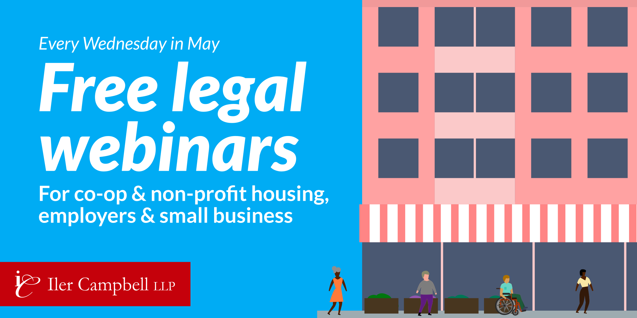 Every Wednesday in May: Free legal webinars for co-op & non-profit housing, employers and small business.